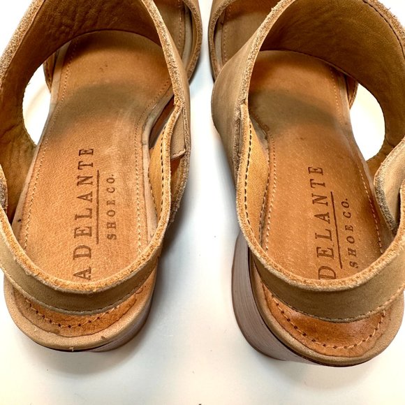 Adelante The Serena Heeled Sandal in Oatmeal, Size 8 - Picture 12 of 16